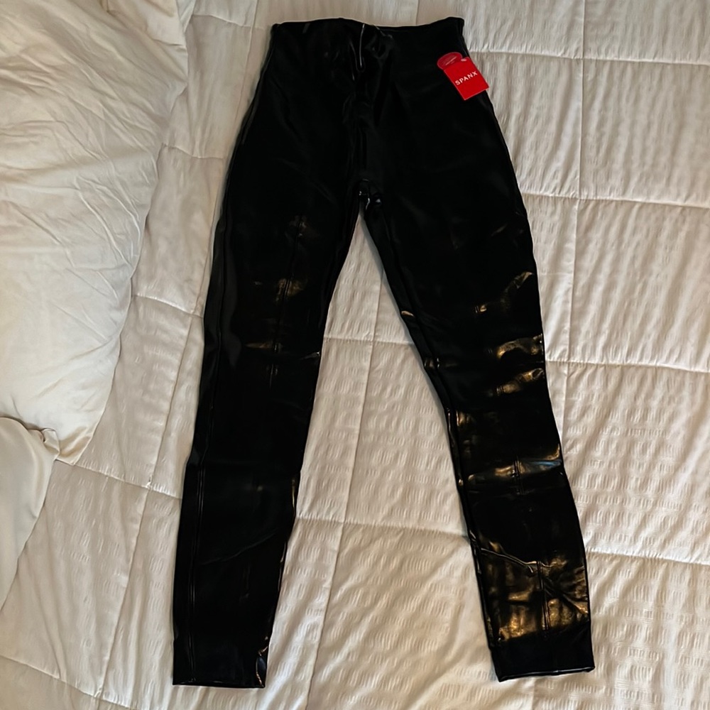 Spanx faux patent leather league